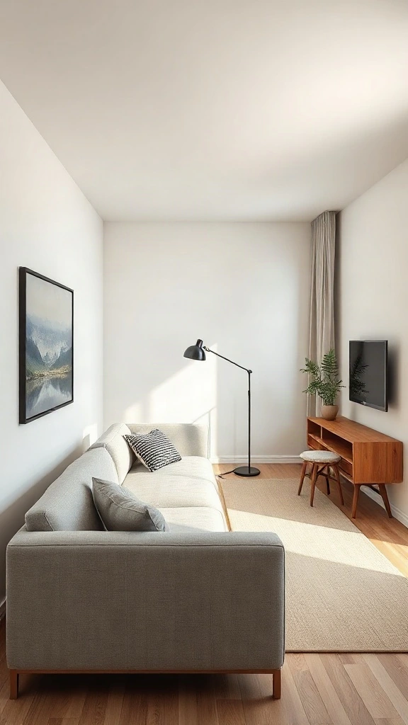 The Linear Walkway Layout (For Narrow Rooms) - 10 Spatial Optimization Layouts for Small Living Rooms