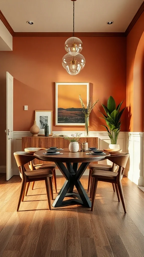 Architectural Paint Treatments and Color Blocking - 12 Transformative Contemporary Dining Room Design Ideas