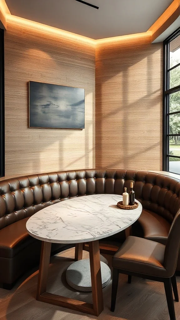 Integrated Custom Banquette Seating for Family Functionality - 12 Transformative Contemporary Dining Room Design Ideas