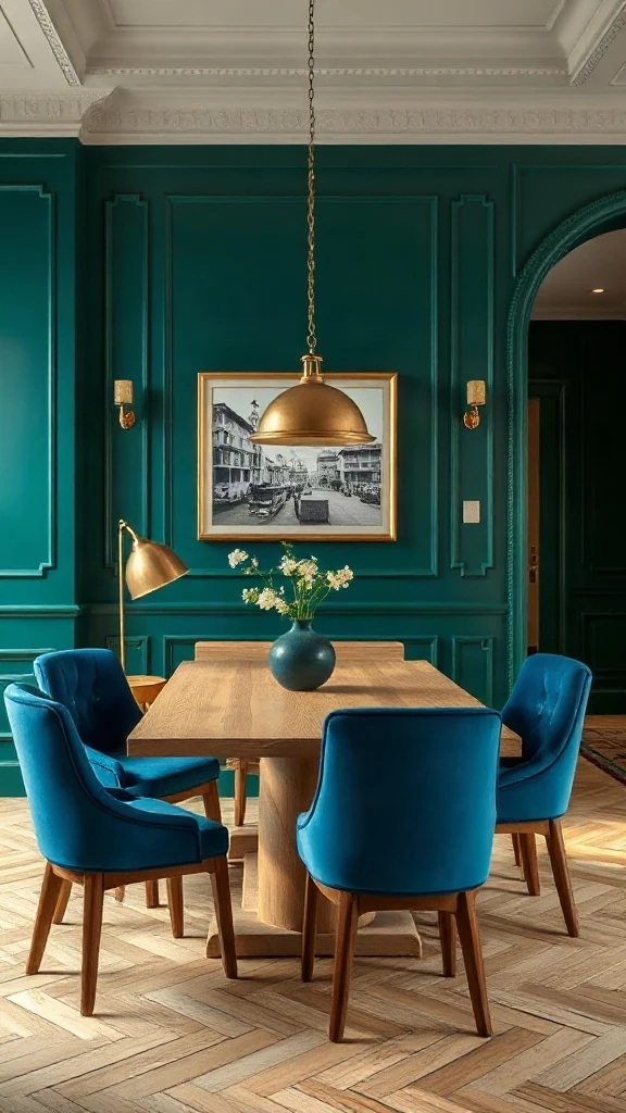 Saturated Jewel Tones for Vibrant Colorful Dining Rooms - 12 Transformative Contemporary Dining Room Design Ideas
