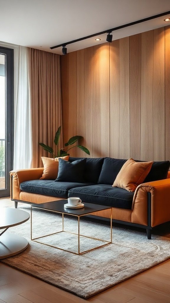 Two-Tone Sofa: The Best of Both Worlds - 20 Stunning Black and Brown Sofa Ideas