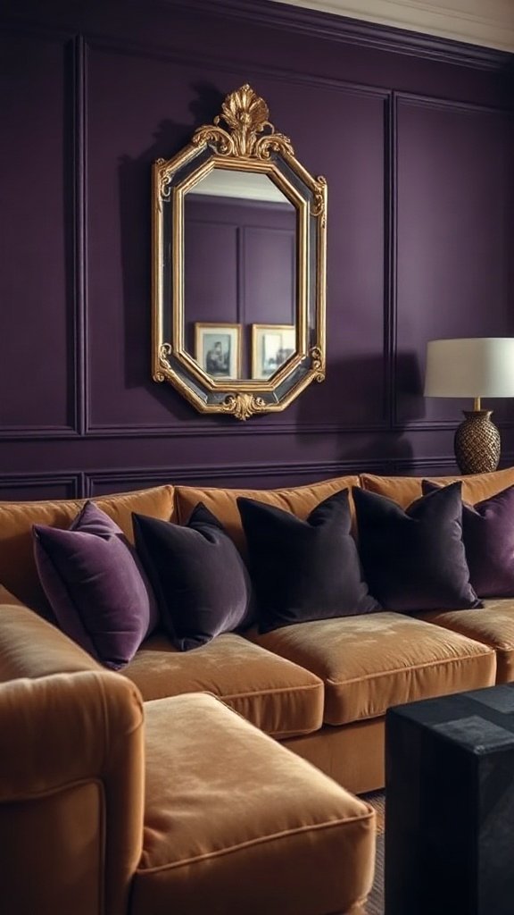 Plum Purple and Tan Brown: Bold, Regal, and Unique - 15 Stunning Tan Brown Couch Ideas for Modern Homes