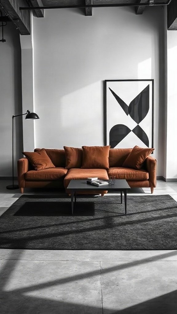 Black and Brown: Bold, Graphic, and Incredibly Cool - 15 Stunning What Color Goes With Brown Couch Ideas for Modern Homes
