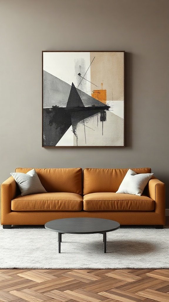 Charcoal Grey and Tan Brown: Sophisticated Neutrality - 15 Stunning Tan Brown Couch Ideas for Modern Homes