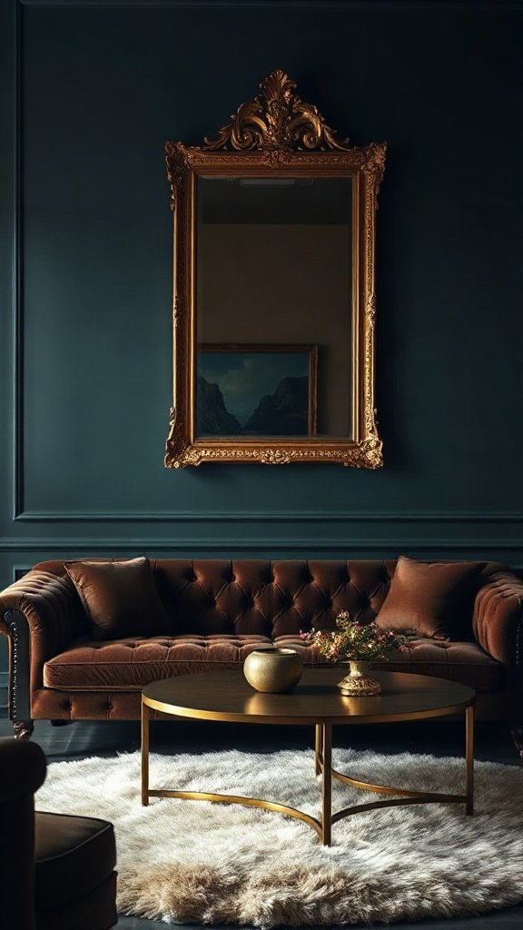 Teal and Brown: Rich, Dramatic, and Luxurious - 15 Stunning What Color Goes With Brown Couch Ideas for Modern Homes