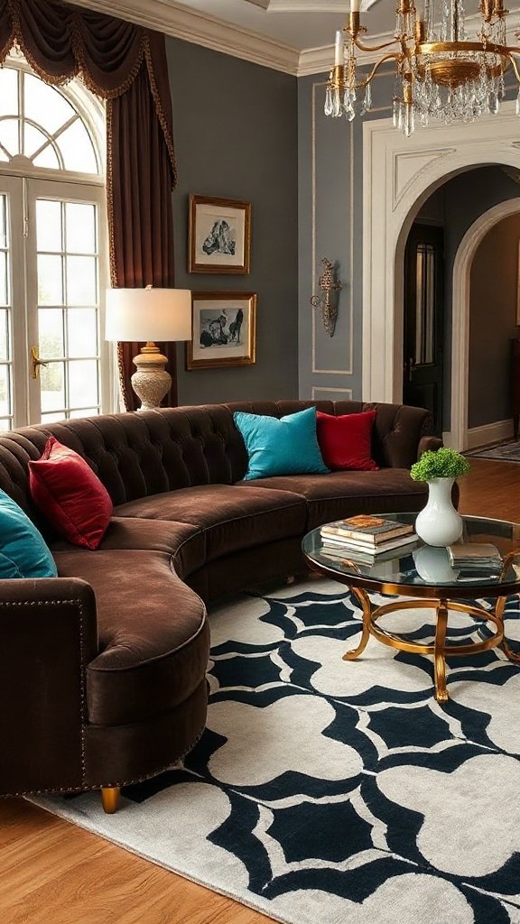 Art Deco Revival - 15 Stunning Dark Chocolate Couch Ideas