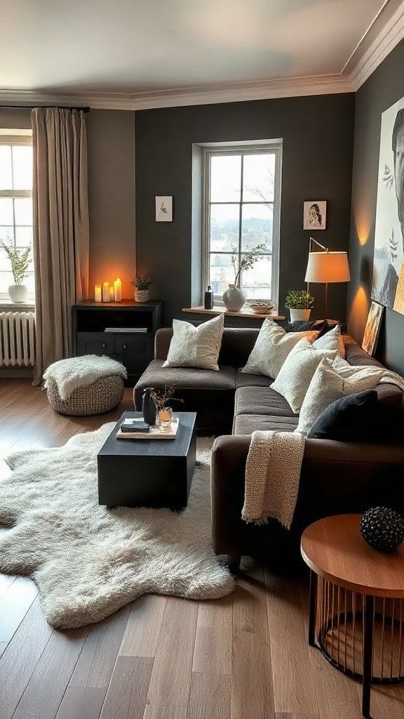 The Scandi-Brown Hygge Haven - 15 Stunning Dark Chocolate Couch Ideas