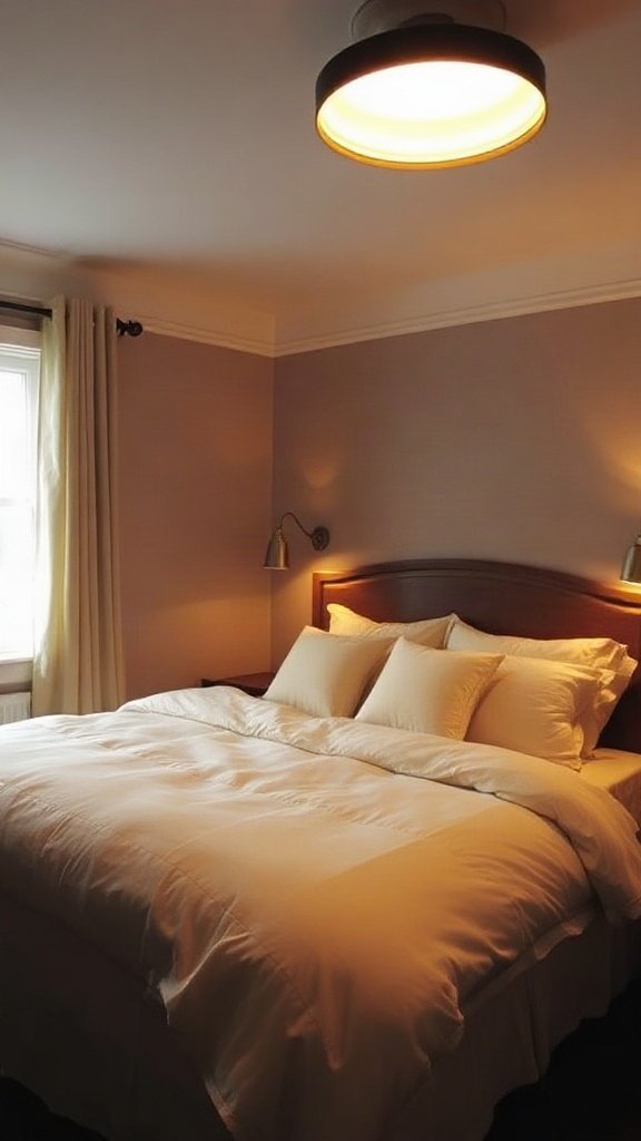 The Layered Lighting Strategy - 15 Dreamy Bedroom Ideas for a Warm and Cozy Aesthetic