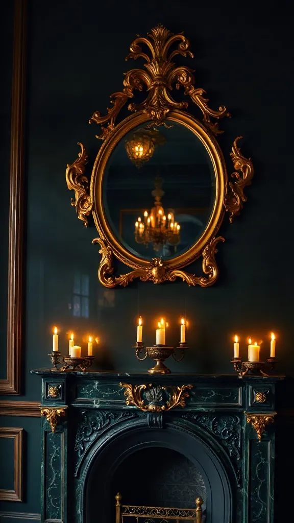Hang a Heavy, Ornate Gilded Mirror - 25 Timeless Vintage Living Room Decor Ideas for a Warm, Nostalgic Home