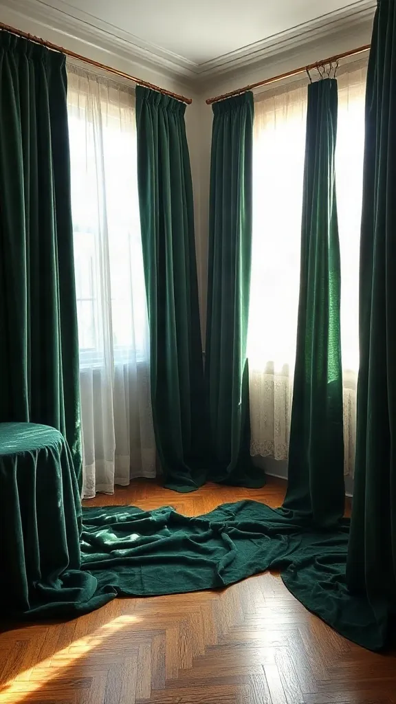 Hang Substantial Velvet Curtains Right Up to the Ceiling - 25 Timeless Vintage Living Room Decor Ideas for a Warm, Nostalgic Home
