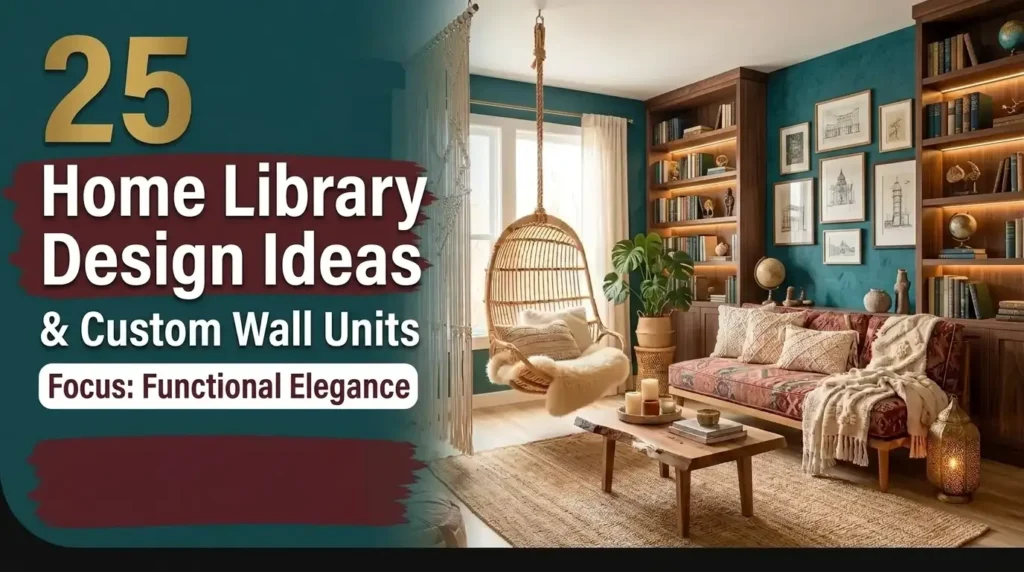 25 Home Library Design Ideas and Custom Wall Units