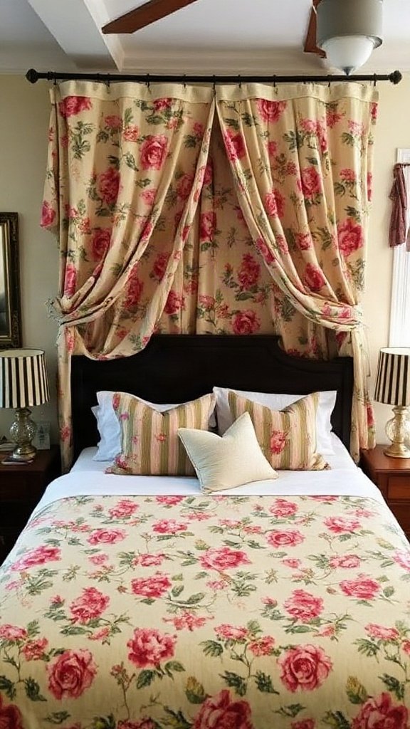 The DIY Fabric Canopy Headboard - 15 Dreamy Bedroom Ideas for a Warm and Cozy Aesthetic