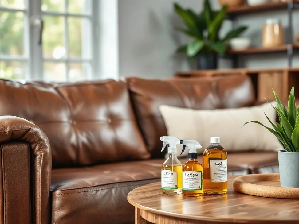 Lounge ideas with brown leather sofa and coffee table with built-in storage for organized modern living room decor.
