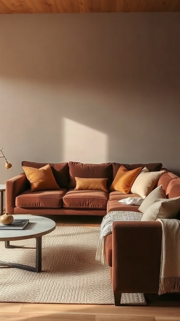 Tone-on-Tone Brown: The Ultimate Sophisticated Statement - 15 Stunning What Color Goes With Brown Couch Ideas for Modern Homes