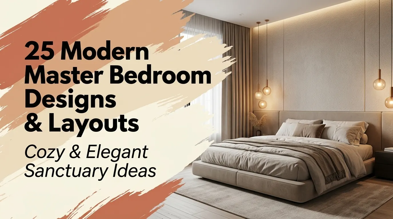 25 Modern Master Bedroom Designs & Layouts