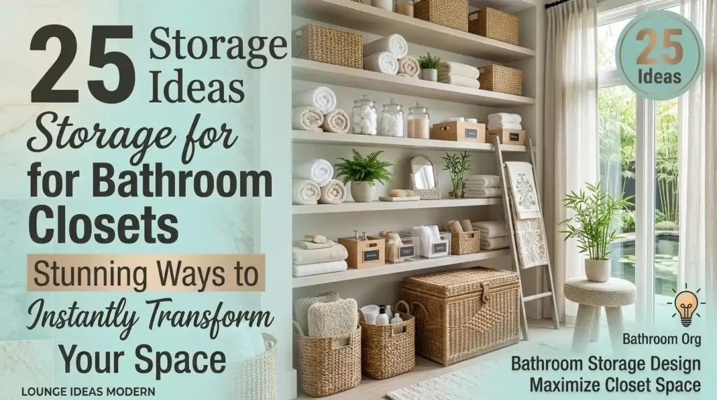 Storage Ideas for Bathroom Closets: 25 Stunning Ways to Instantly Transform Your Space