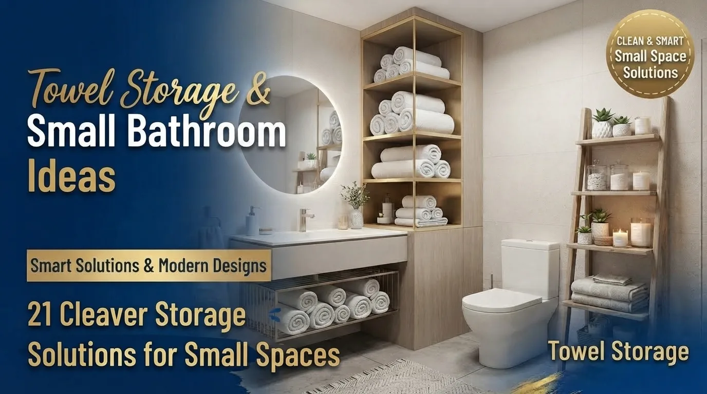 21 Towel Storage & Small Bathroom Decor Ideas