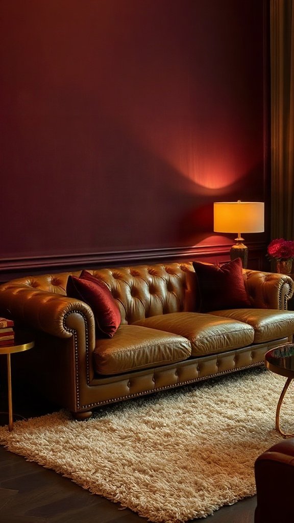 Burgundy and Tan Brown: Deep, Moody, and Dramatic - 15 Stunning Tan Brown Couch Ideas for Modern Homes