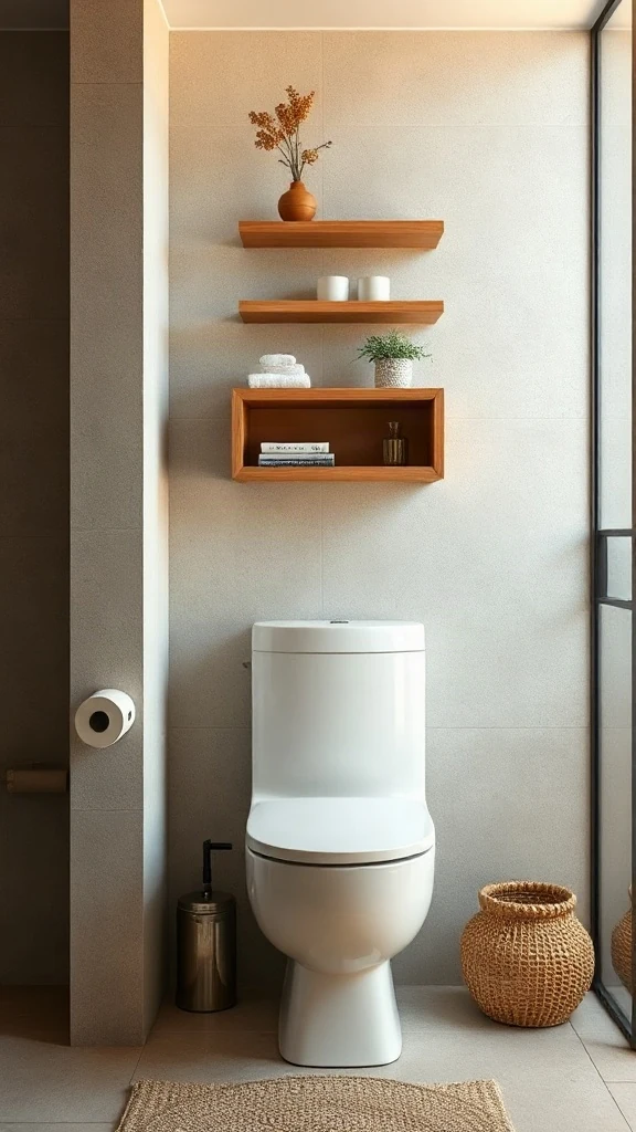 Eco-friendly toilet layout featuring an integrated sink on top of the commode water tank. - Modern Water Closet Floor Plan Layout - Modern Toilet Floor Plan Layout - Small Toilet Andamp; Water Closet Floor Plan Layout Ideas