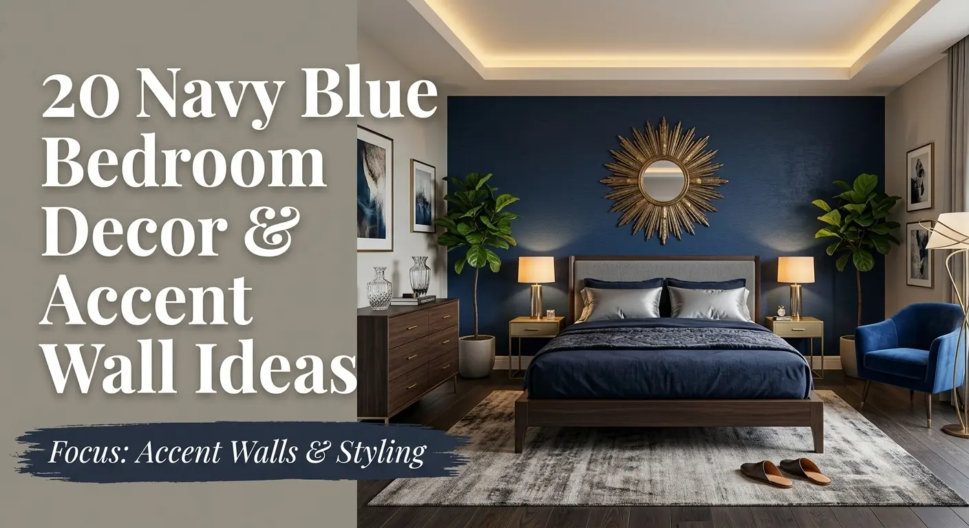 20 Navy Blue Bedroom Decor & Accent Wall Ideas