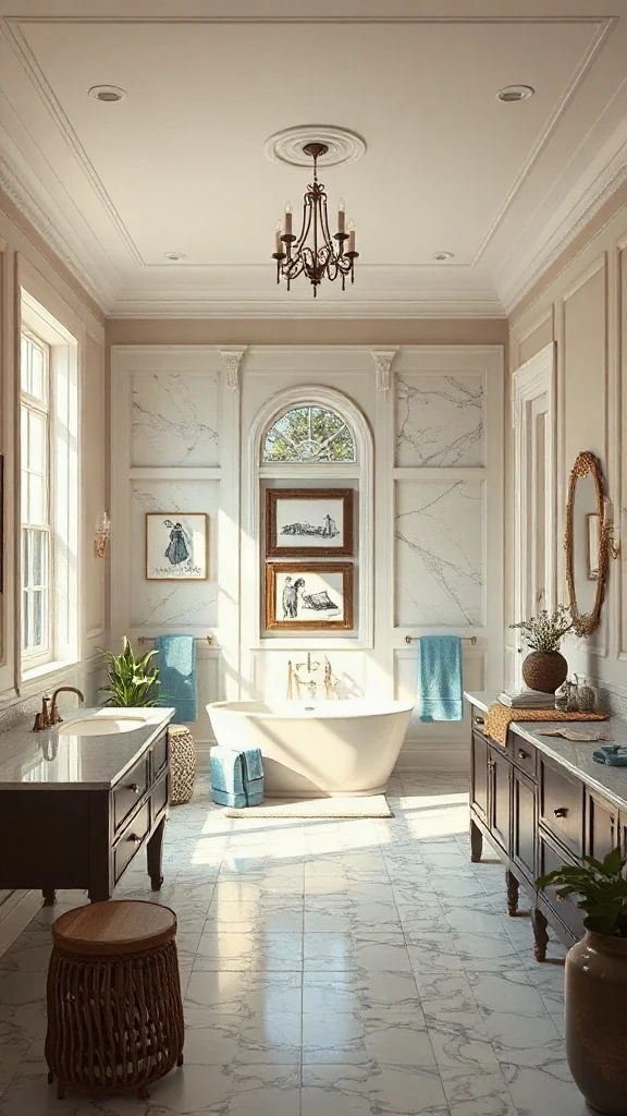 Space Designer 3D Bath Suite 3D walkthrough and architectural floorplans of luxury master bath in online bath design tool