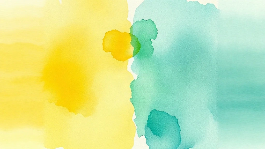 Side-by-side watercolor washes showing warm yellow-green versus cool blue-green on textured cold-press paper. - Colors Make Green